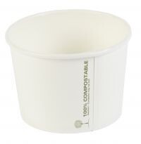 16oz White Compostable Soup Container (20x25)