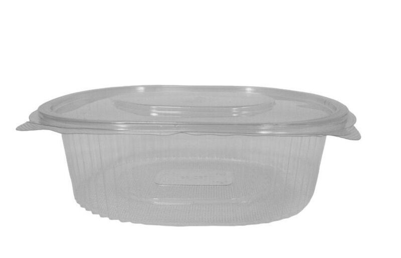 1000cc Oval hinged salad container (8x50)