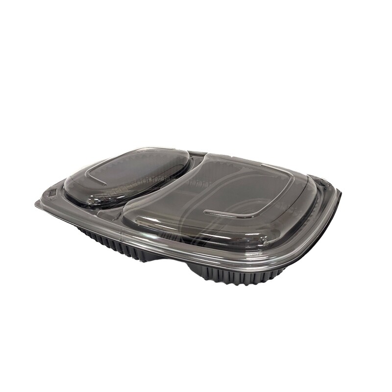 34oz 2-Compartment Microwaveable Cont & Lid Combo (4x40)