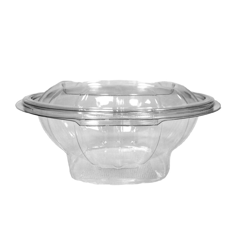 375cc Round hinged salad container (12x50)