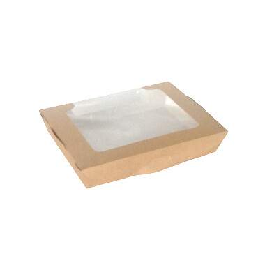 Large "Kraft "Salad Box with Big window - 770ml (8x50`s)