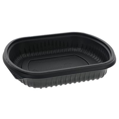 12oz Black 1-Compartment Microwaveable Containers (8x80)