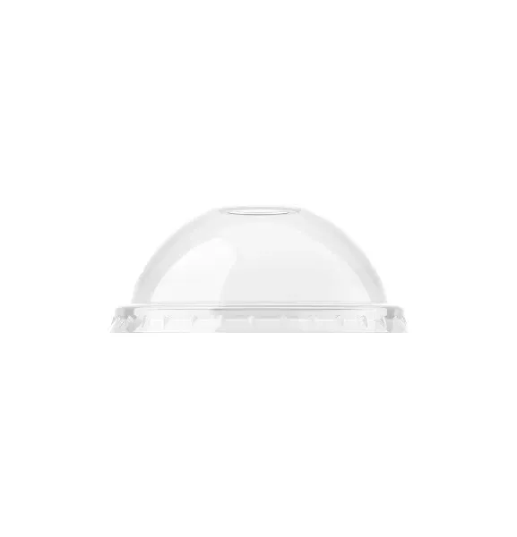 95mm Clear Bluespirit rPET Dome Lids S/Slot (JC3) (20x50)