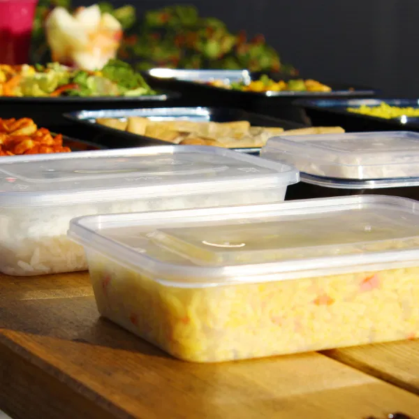 500ml Clear microwavable container &lids -Heavy Duty(250)