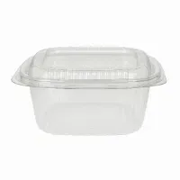 250cc rPET Square hinged salad container (6x50)
