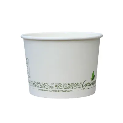 12oz White Greenspirit Compostable Soup Containers (CS2) (20X25)