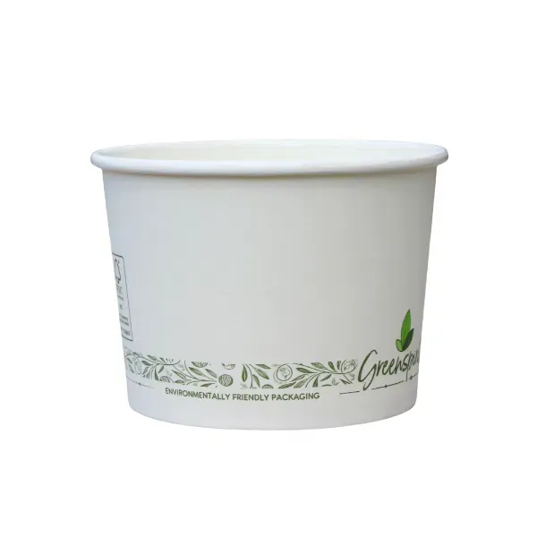 12oz White Greenspirit Compostable Soup Containers (CS2) (20X25) 12oz White Greenspirit Compostable Soup Containers (CS2) (20X25)