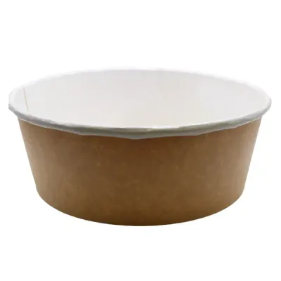 1300ml Kraft & White Bowls PE (KB2) (6x50) - Sub