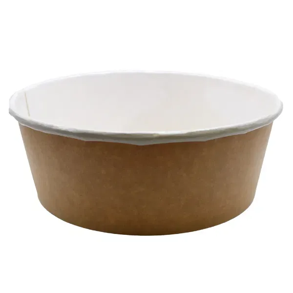 1300ml Kraft & White Bowls PE (KB2) (6x50) - Sub
