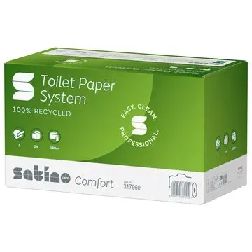 2ply WEPA Comfort 100m Toilet Paper Roll Eco (JT3) (24)