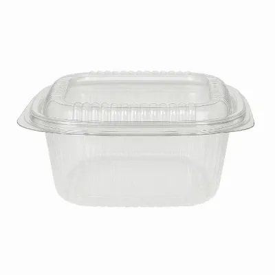 375cc rPET Square hinged salad container (6x50)