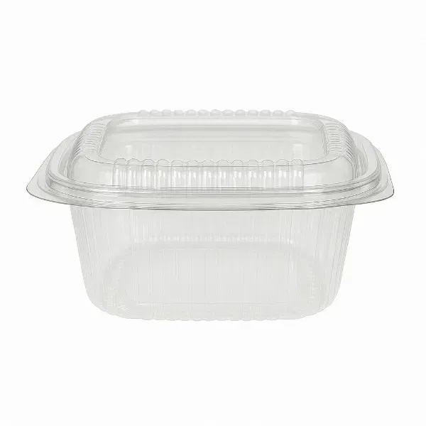 375cc rPET Square hinged salad container (6x50) 375cc rPET Square hinged salad container (6x50)
