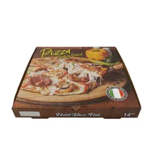 14" Freshly Baked Corrugated Pizza Box (100)