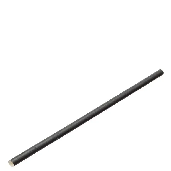 6x197mm, 3ply, Greenspirit Paper Straws Black (50x100)