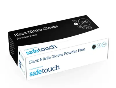 SafeTouch PF Black Nitrile S (10x100)