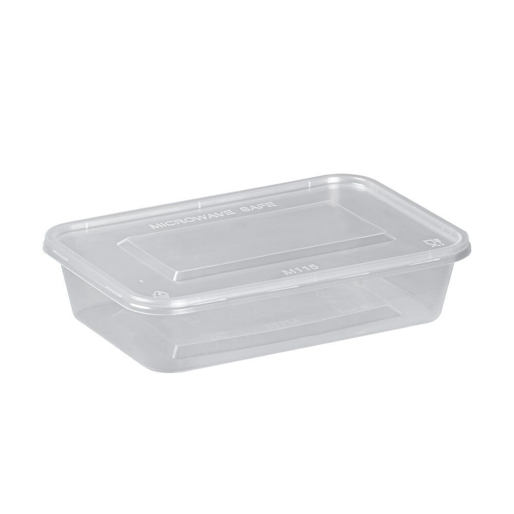 500ml Clear microwavable container and lids-Standard(250) 500ml Clear microwavable container and lids-Standard(250)