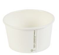 12oz White Compostable Soup Container (20x25) 12oz White Compostable Soup Container (20x25)