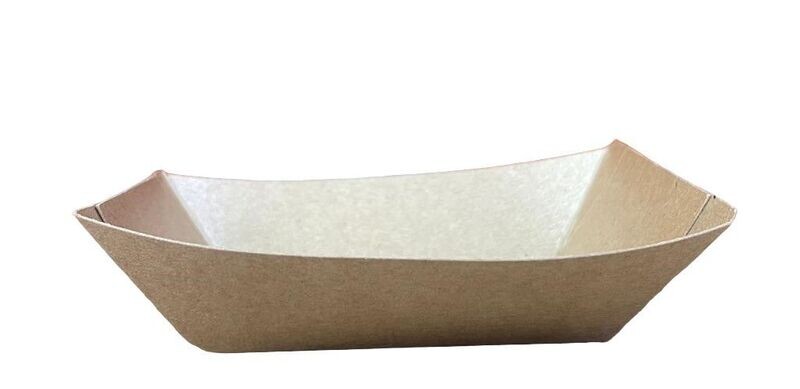 1/2 lb Kraft Greenspirit Paper Food Tray-150x100x32mm(4x250) 1/2 lb Kraft Greenspirit Paper Food Tray-150x100x32mm(4x250)