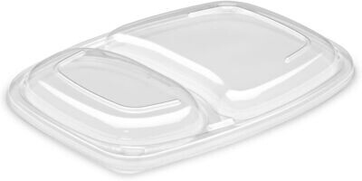 Lids For 34oz 2-Compartment Microwaveable Containers (16x20) Lids For 34oz 2-Compartment Microwaveable Containers (16x20)