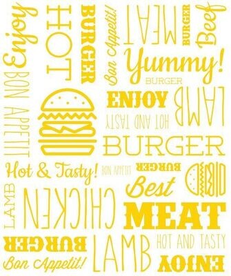 Yellow Compostable Burger Wrap 25x33cm (1000)