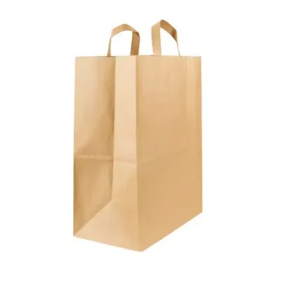 NEW Large Kraft Carrier, Flat Handles 260x140x290mm (250)