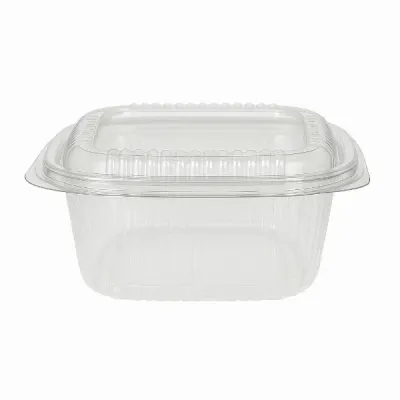 1000cc rPET Square hinged salad container (8x50) 1000cc rPET Square hinged salad container (8x50)