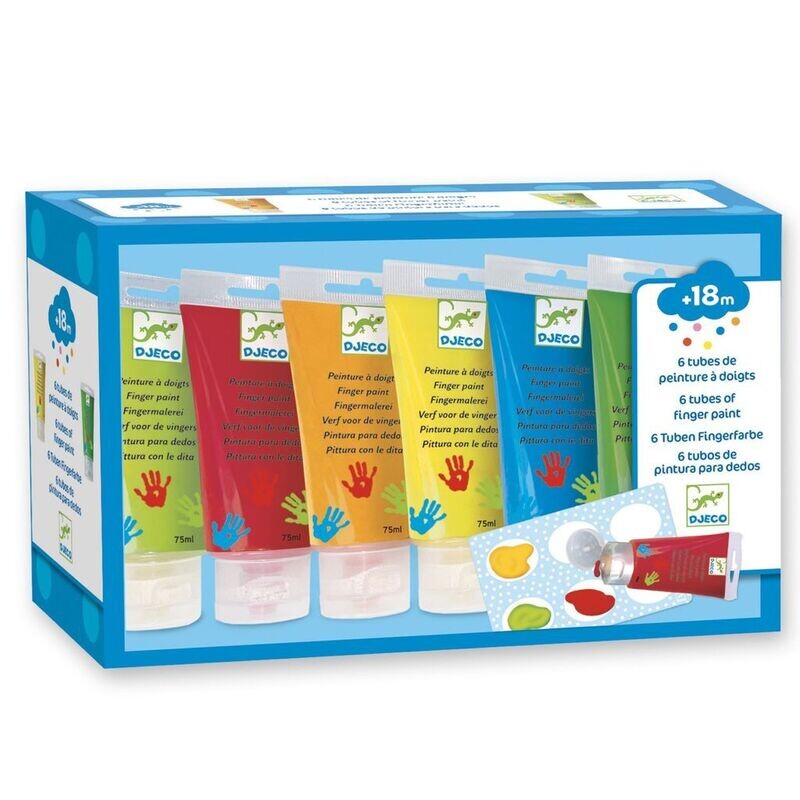 6 Finger Paint Tubes - Classic