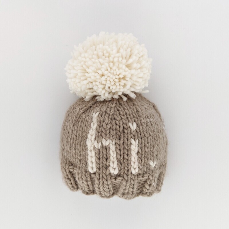 Hi Pebble Brown Hand Knit Beanie