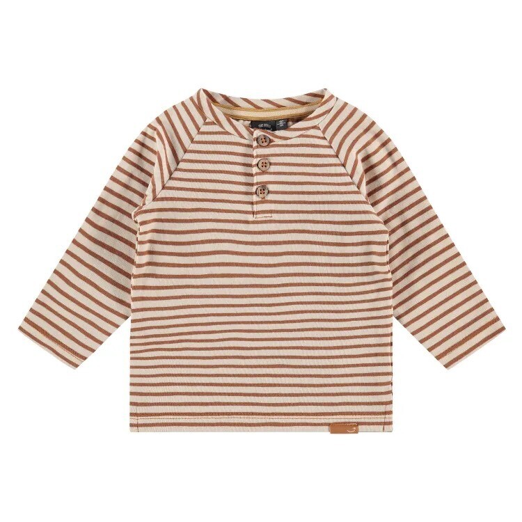 Baby Boys T-Shirt L/S F, Color: Toffee, Size: 62-3m