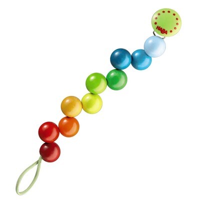 Rainbow Pearls Pacifier Clip