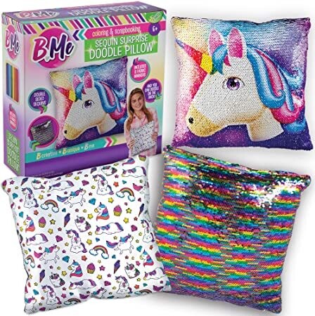 Sequin Unicorn Pillow