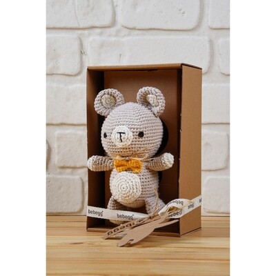 100% Cotton Hand Knitted Soft Bear