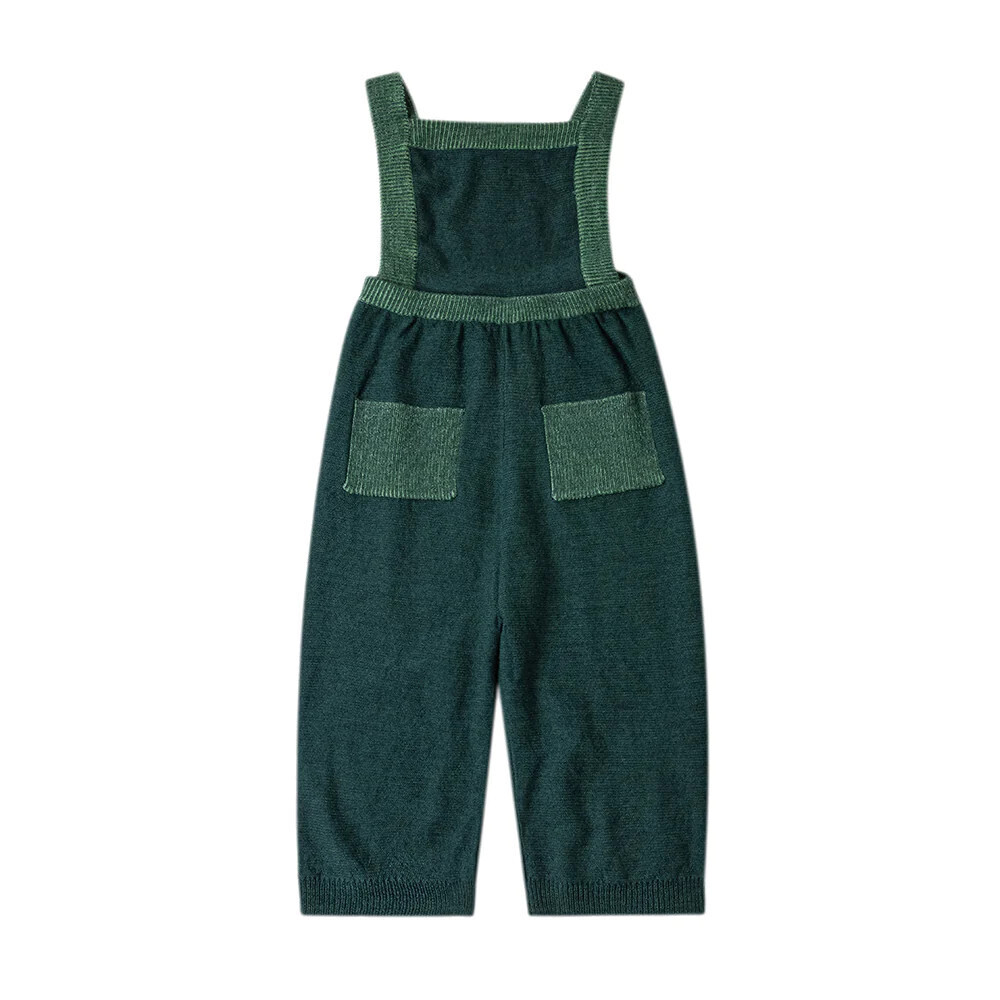 Pocket Dungarees Green, Color: Green, Size: 4-5
