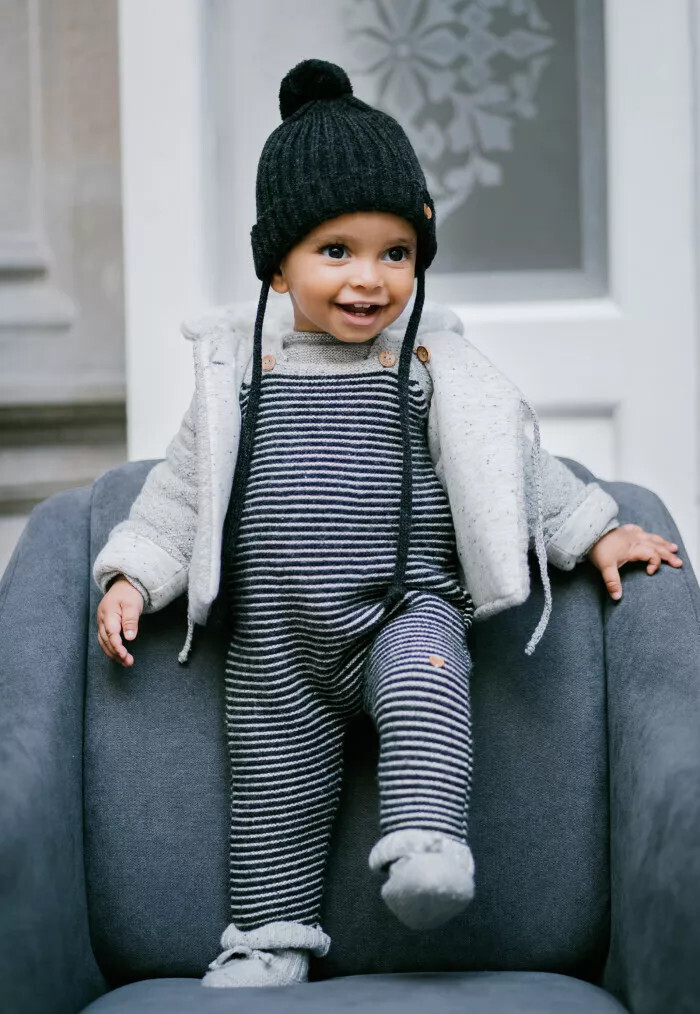 KNIT NEWBORN OVERALL &quot;PLATEA
