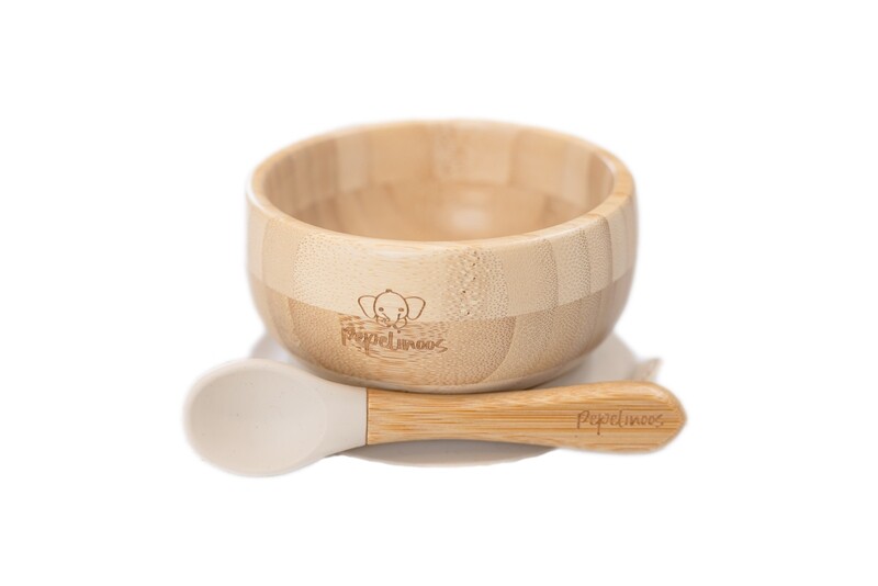 Bamboo bowls w-Spoon-Pepi