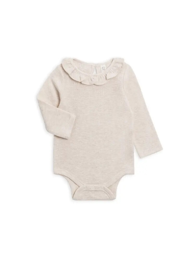 Organic Baby Mae Waffle Ruffle Bodysuit