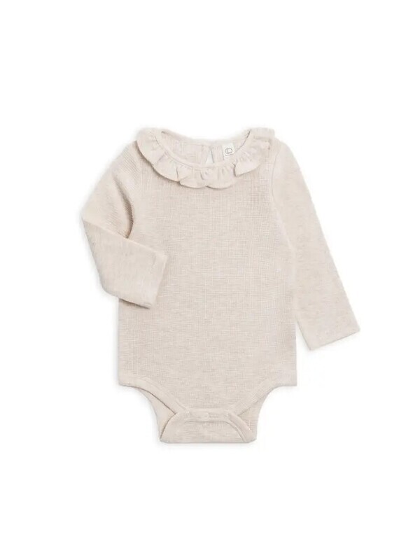 Organic Baby Mae Waffle Ruffle Bodysuit