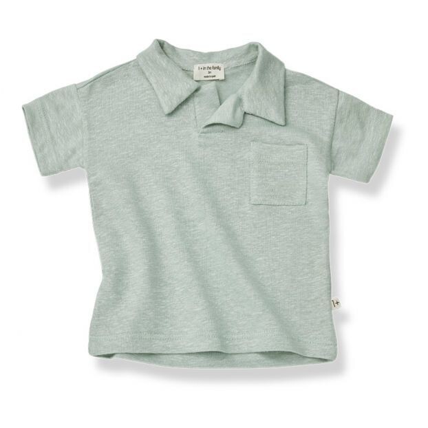 Andreu Linen Polo Shirt Pool water