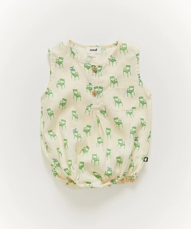 Pocket Romper-Grdn/Chair-