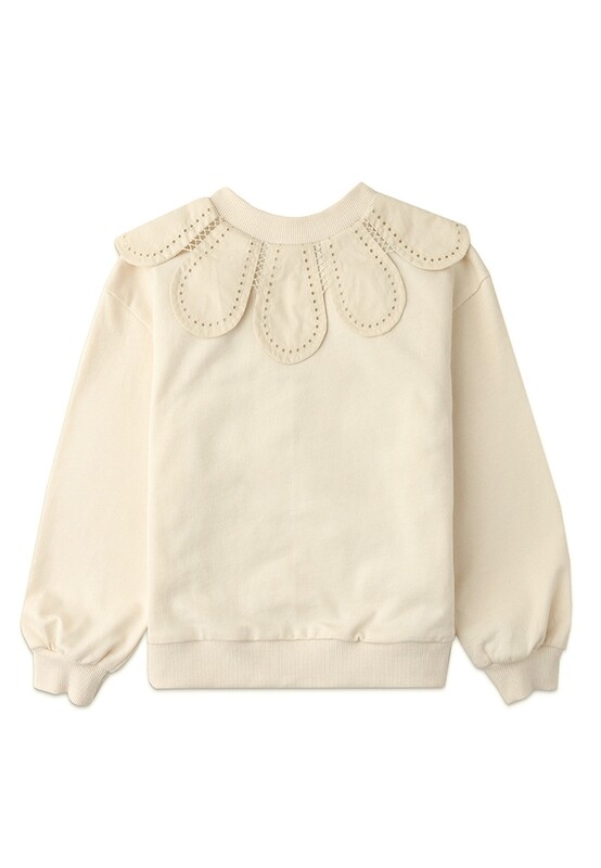 GIRLS VINTAGE MARINA TOP  W SCALLOP COLLAR