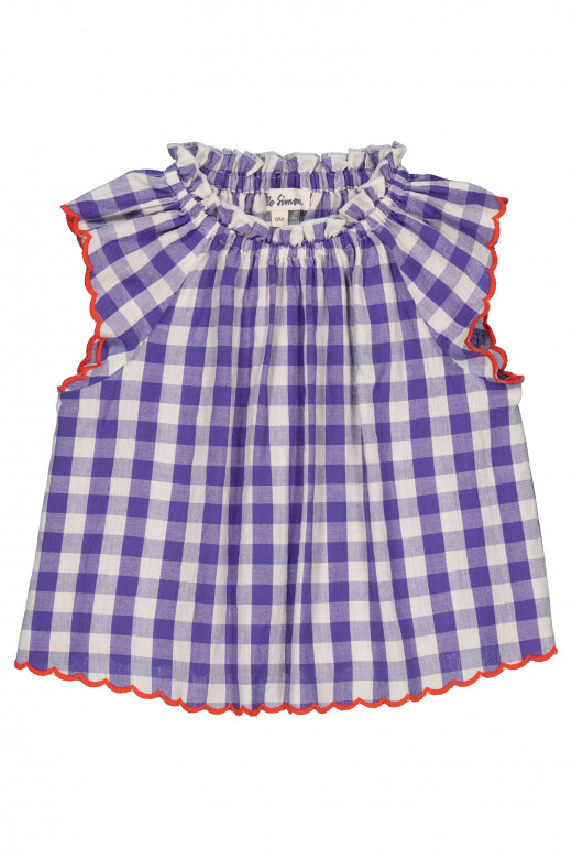 Antonia BB dress Purple Gingham w-Bloomer