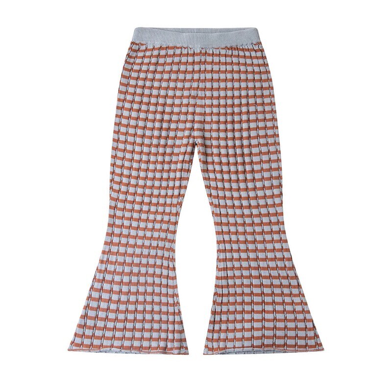 Flared Trousers Light Blue/Nutshell 