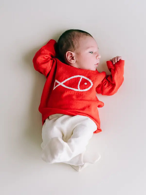 Coral Fish Sweater Sz 0-3m