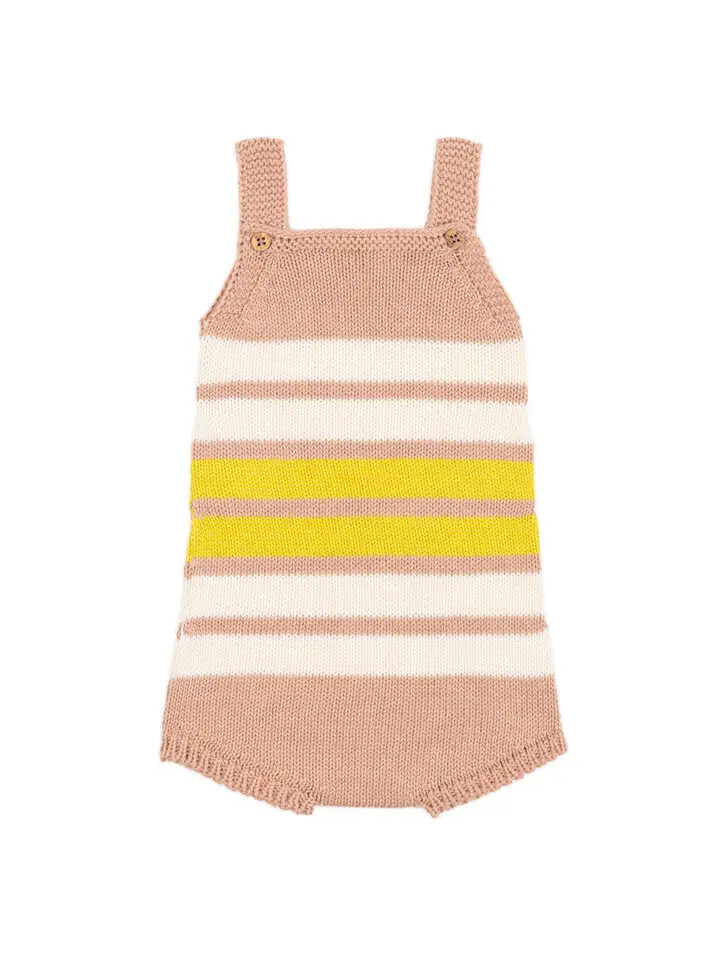 Pink Stripes Romper June
