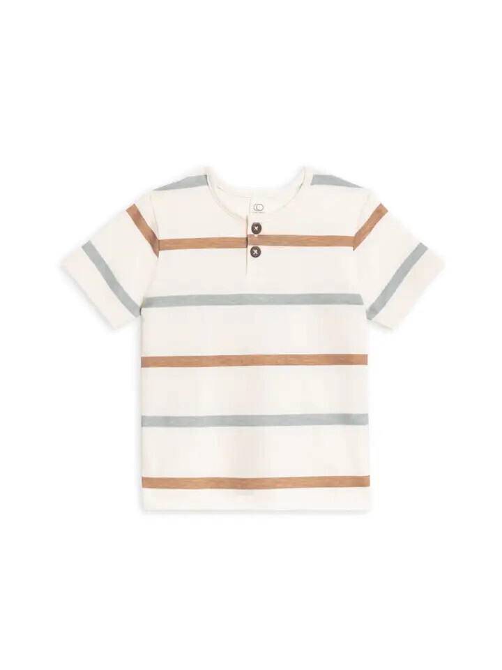 Reef Henley Crew Neck Tee - Rye Stripe