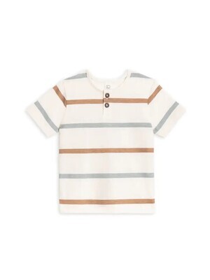 Reef Henley Crew Neck Tee - Rye Stripe