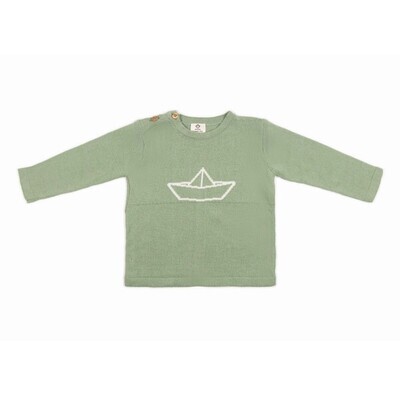 Mint Boat Sweater 0-3- 3-6m