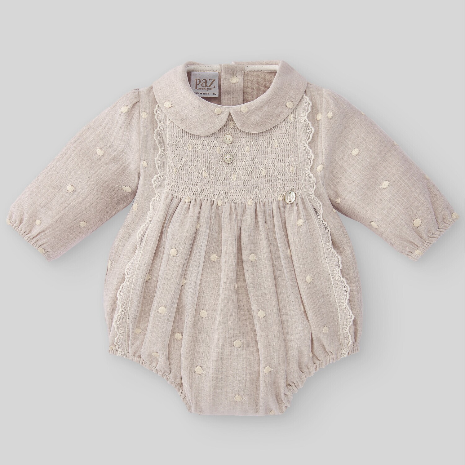 WOVEN NEWBORN ROMPER &quot;OPERA&quot;