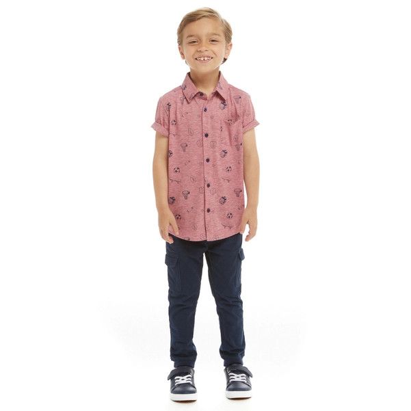 Short Sleeve Knit Buttondown Shirt
