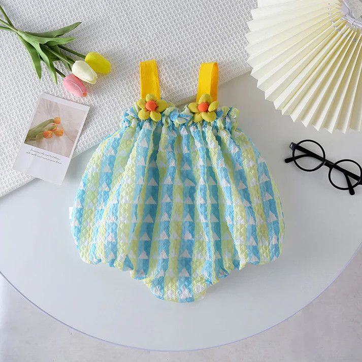 Flower Patched Design Sling Yellow 3-6